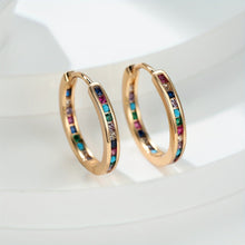 Load image into Gallery viewer, 18K Gold Plated Nikolina Hoops - Serenity Handmade Jewelry
