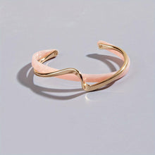 Load image into Gallery viewer, 18K Gold Plated Victoria Wave Bangle - Serenity Handmade Jewelry
