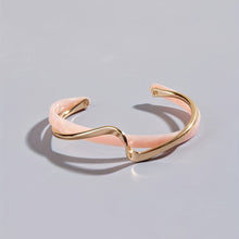 Load image into Gallery viewer, 18K Gold Plated Victoria Wave Bangle - Serenity Handmade Jewelry
