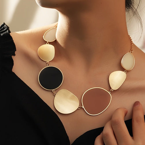 Adriana Colorblock Geometric Necklace - Serenity Handmade Jewelry