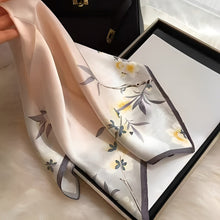 Load image into Gallery viewer, Amelia Floral Elegance Mulberry Silk Scarf - Serenity Handmade Jewelry
