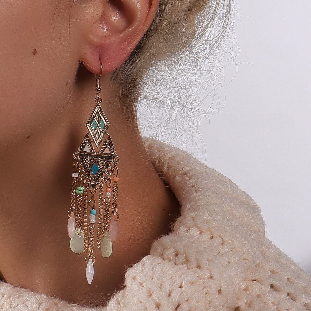 Andila Bohemian Tassel Drop Earrings - Serenity Handmade Jewelry