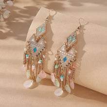 Load image into Gallery viewer, Andila Bohemian Tassel Drop Earrings - Serenity Handmade Jewelry
