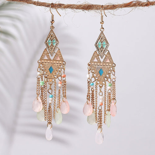 Andila Bohemian Tassel Drop Earrings - Serenity Handmade Jewelry