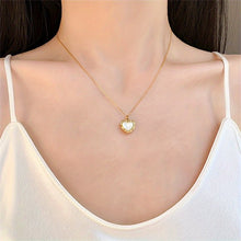 Load image into Gallery viewer, Ari 18K Gold Plated Heart Shell Necklace - Serenity Handmade Jewelry
