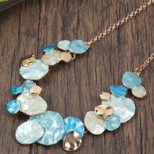 Load image into Gallery viewer, Bohemian Oyster Necklace + Earrings Set - Serenity Handmade Jewelry
