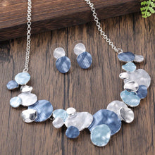 Load image into Gallery viewer, Bohemian Oyster Necklace + Earrings Set - Serenity Handmade Jewelry
