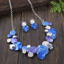 Load image into Gallery viewer, Bohemian Oyster Necklace + Earrings Set - Serenity Handmade Jewelry
