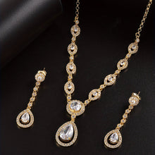 Load image into Gallery viewer, Brandi 18K Gold Plated Droplet Earring &amp; Necklace Set - Serenity Handmade Jewelry
