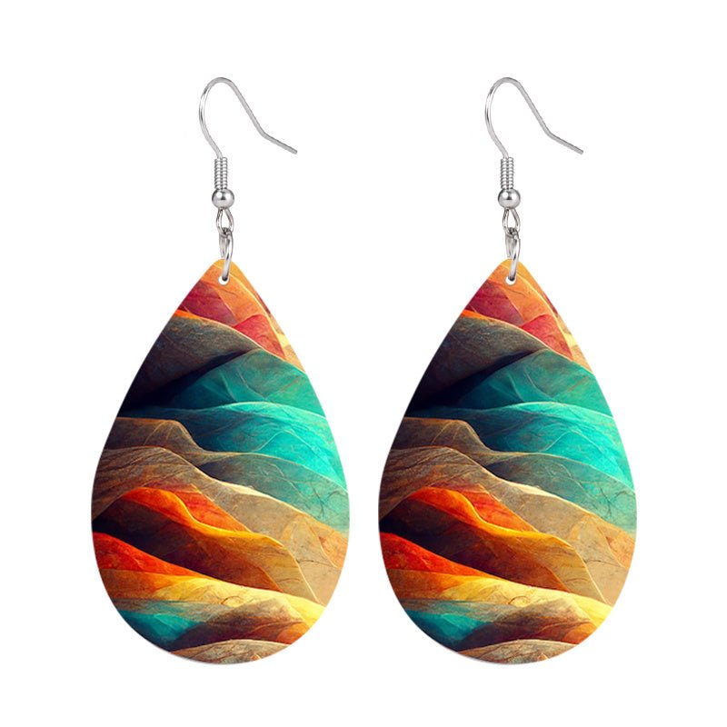 Calandra Vibrant Mountain Teardrop Earrings - Serenity Handmade Jewelry