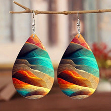 Load image into Gallery viewer, Calandra Vibrant Mountain Teardrop Earrings - Serenity Handmade Jewelry
