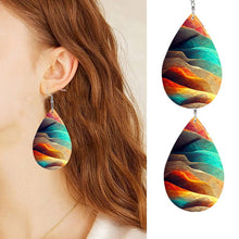 Load image into Gallery viewer, Calandra Vibrant Mountain Teardrop Earrings - Serenity Handmade Jewelry
