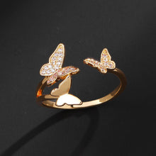 Load image into Gallery viewer, Claribel 18K Gold Plated Butterfly Ring - Serenity Handmade Jewelry
