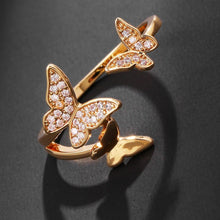 Load image into Gallery viewer, Claribel 18K Gold Plated Butterfly Ring - Serenity Handmade Jewelry
