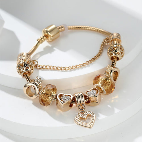 Coralie Y2K Gold Charm Bracelet - Serenity Handmade Jewelry