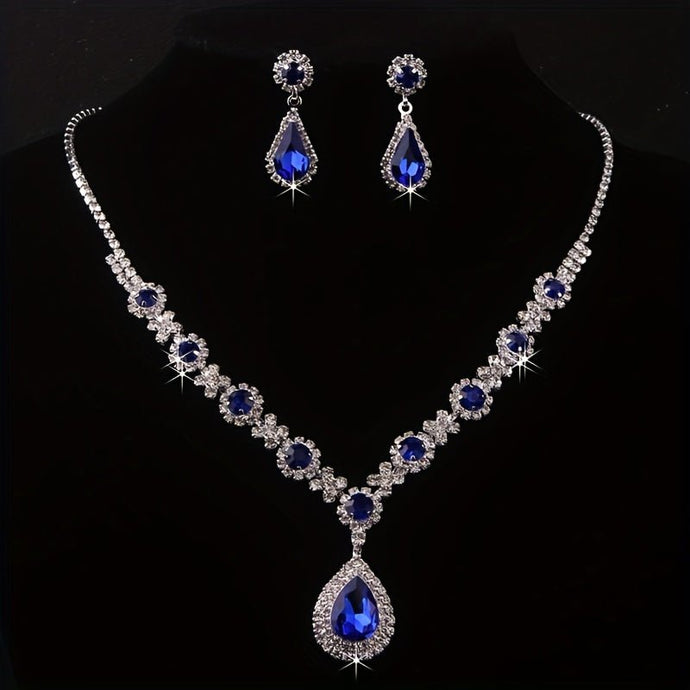 Dare to Dazzle Rhinestone Necklace & Earring Set - Serenity Handmade Jewelry