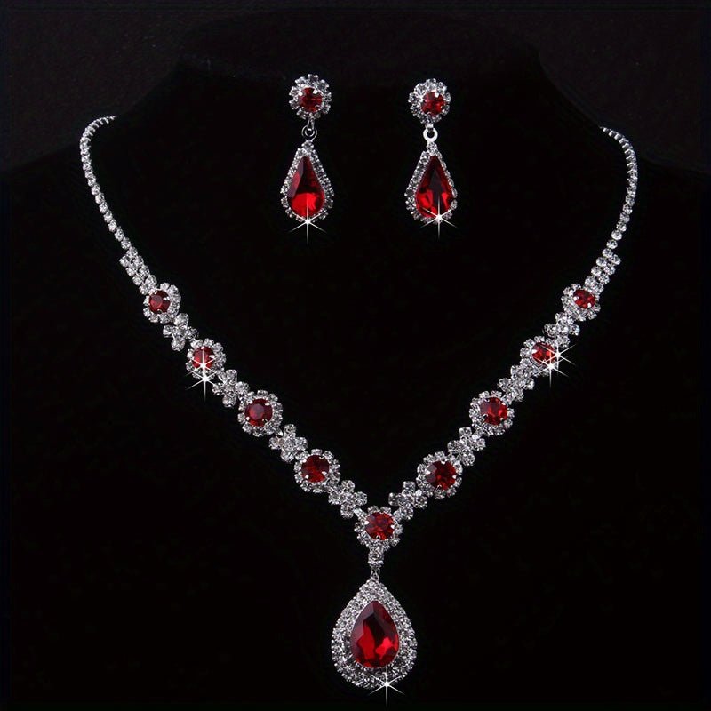 Dare to Dazzle Rhinestone Necklace & Earring Set - Serenity Handmade Jewelry