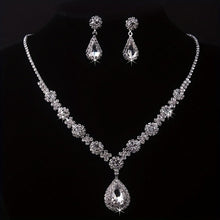 Load image into Gallery viewer, Dare to Dazzle Rhinestone Necklace &amp; Earring Set - Serenity Handmade Jewelry
