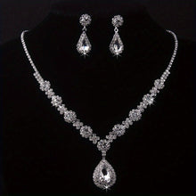 Load image into Gallery viewer, Dare to Dazzle Rhinestone Necklace &amp; Earring Set - Serenity Handmade Jewelry
