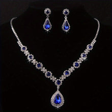 Load image into Gallery viewer, Dare to Dazzle Rhinestone Necklace &amp; Earring Set - Serenity Handmade Jewelry
