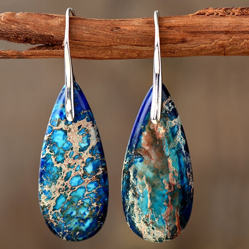 Daria Droplet Detail Dangle Earrings - Serenity Handmade Jewelry