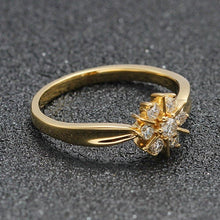 Load image into Gallery viewer, Dazzle Me 18K Gold Flower Ring - Serenity Handmade Jewelry
