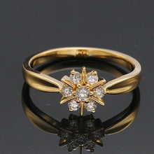 Load image into Gallery viewer, Dazzle Me 18K Gold Flower Ring - Serenity Handmade Jewelry
