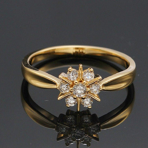 Dazzle Me 18K Gold Flower Ring - Serenity Handmade Jewelry