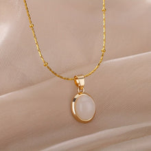 Load image into Gallery viewer, Esmeralda 18K Gold-Plated Pendant Necklace - Serenity Handmade Jewelry

