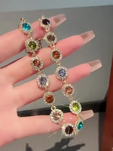 Load image into Gallery viewer, Gaia Colorful Rhinestone Necklace - Serenity Handmade Jewelry
