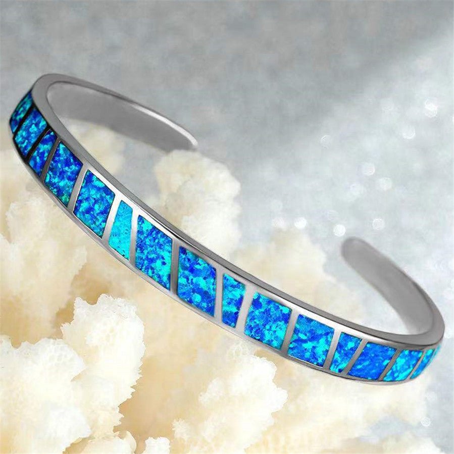 Giselle Hues of Blue Bangle - Serenity Handmade Jewelry