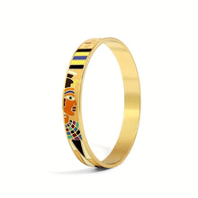 Load image into Gallery viewer, Isabeau 14K Gold Plated Egyptian Bangle - Serenity Handmade Jewelry
