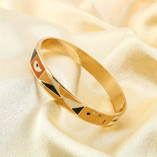 Load image into Gallery viewer, Isabeau 14K Gold Plated Egyptian Bangle - Serenity Handmade Jewelry
