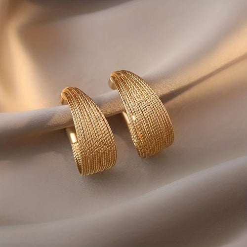 Ivette Chunky Golden Hoops - Serenity Handmade Jewelry