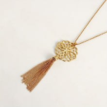 Load image into Gallery viewer, Madison Hollow Out Tassel Necklace - Serenity Handmade Jewelry
