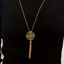 Load image into Gallery viewer, Madison Hollow Out Tassel Necklace - Serenity Handmade Jewelry
