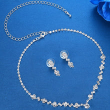 Load image into Gallery viewer, Mia Elegant Rhinestone Necklace &amp; Earrings Set - Serenity Handmade Jewelry
