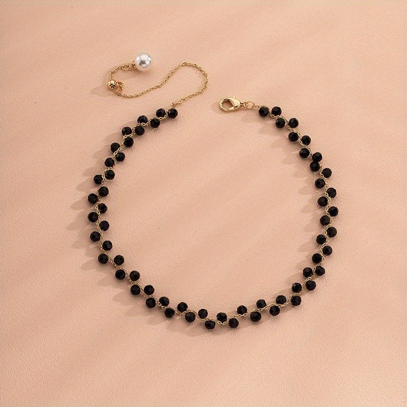 Nalini Onyx Beaded Choker - Serenity Handmade Jewelry