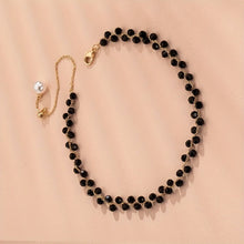 Load image into Gallery viewer, Nalini Onyx Beaded Choker - Serenity Handmade Jewelry
