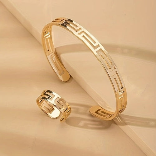 Odelia 18K Gold Plated Bangle - Serenity Handmade Jewelry