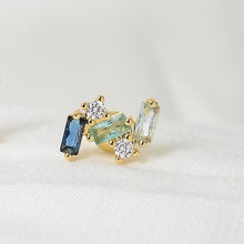 Load image into Gallery viewer, Orlova Blue Zircon Stud Earrings - Serenity Handmade Jewelry
