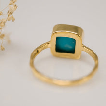 Load image into Gallery viewer, Paloma Square Turquoise Ring - Serenity Handmade Jewelry
