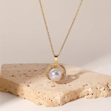 Load image into Gallery viewer, Pearl Essence 18K Gold Plated Necklace - Serenity Handmade Jewelry
