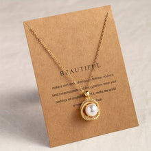 Load image into Gallery viewer, Pearl Essence 18K Gold Plated Necklace - Serenity Handmade Jewelry
