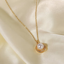 Load image into Gallery viewer, Pearl Essence 18K Gold Plated Necklace - Serenity Handmade Jewelry
