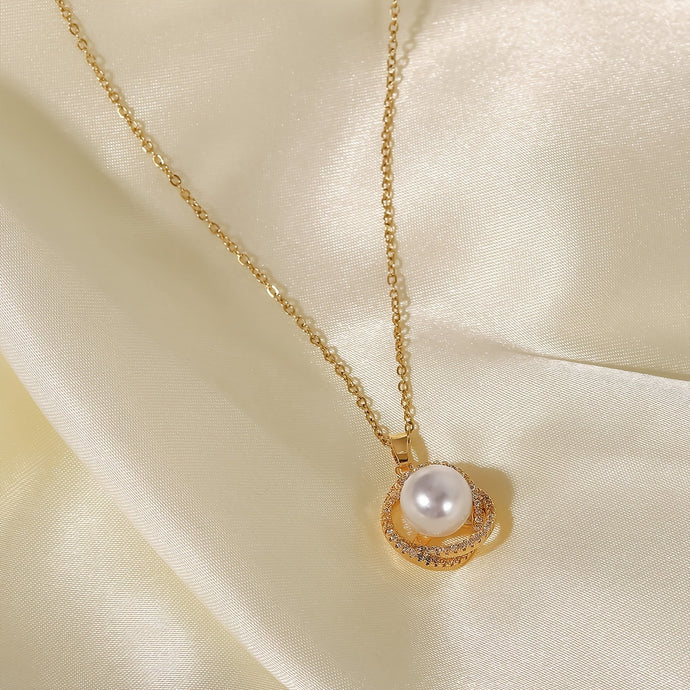 Pearl Essence 18K Gold Plated Necklace - Serenity Handmade Jewelry