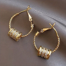 Load image into Gallery viewer, Phillipa Golden Shimmer Hoops - Serenity Handmade Jewelry
