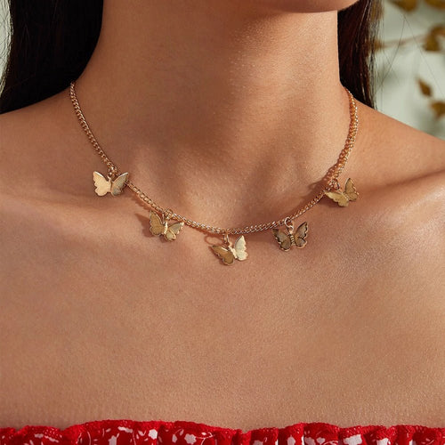 Quintina Golden Butterfly Necklace - Serenity Handmade Jewelry