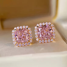 Load image into Gallery viewer, Rosey Me Pink Stud Earrings - Serenity Handmade Jewelry
