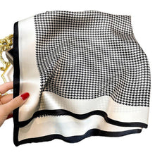 Load image into Gallery viewer, Sophie Houndstooth Imitation Silk Bandana Scarf - Serenity Handmade Jewelry
